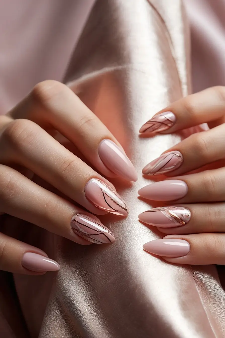 CLEAR PINK ACRYLIC NAILS 10