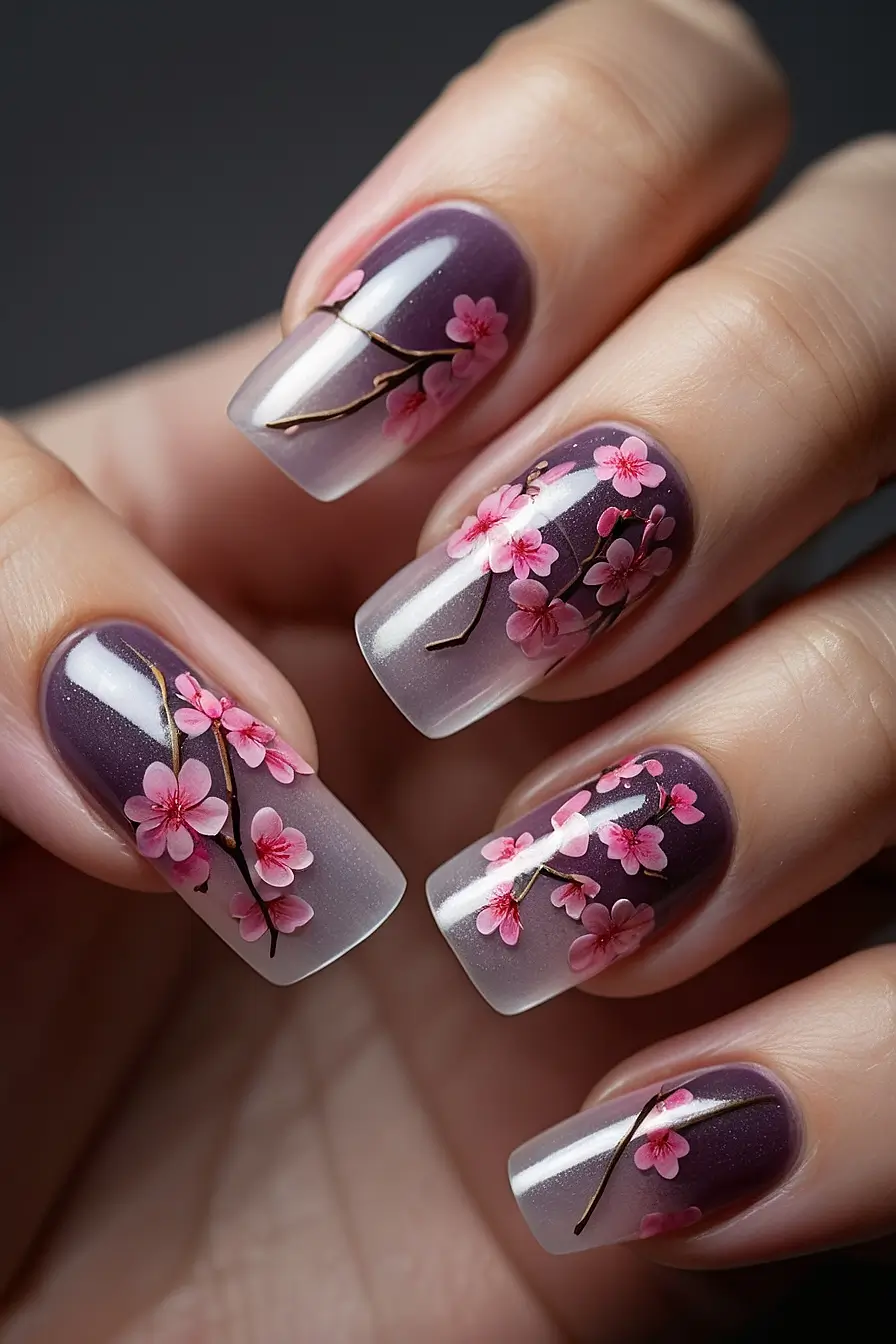 Hawaiian Flower Nails 1