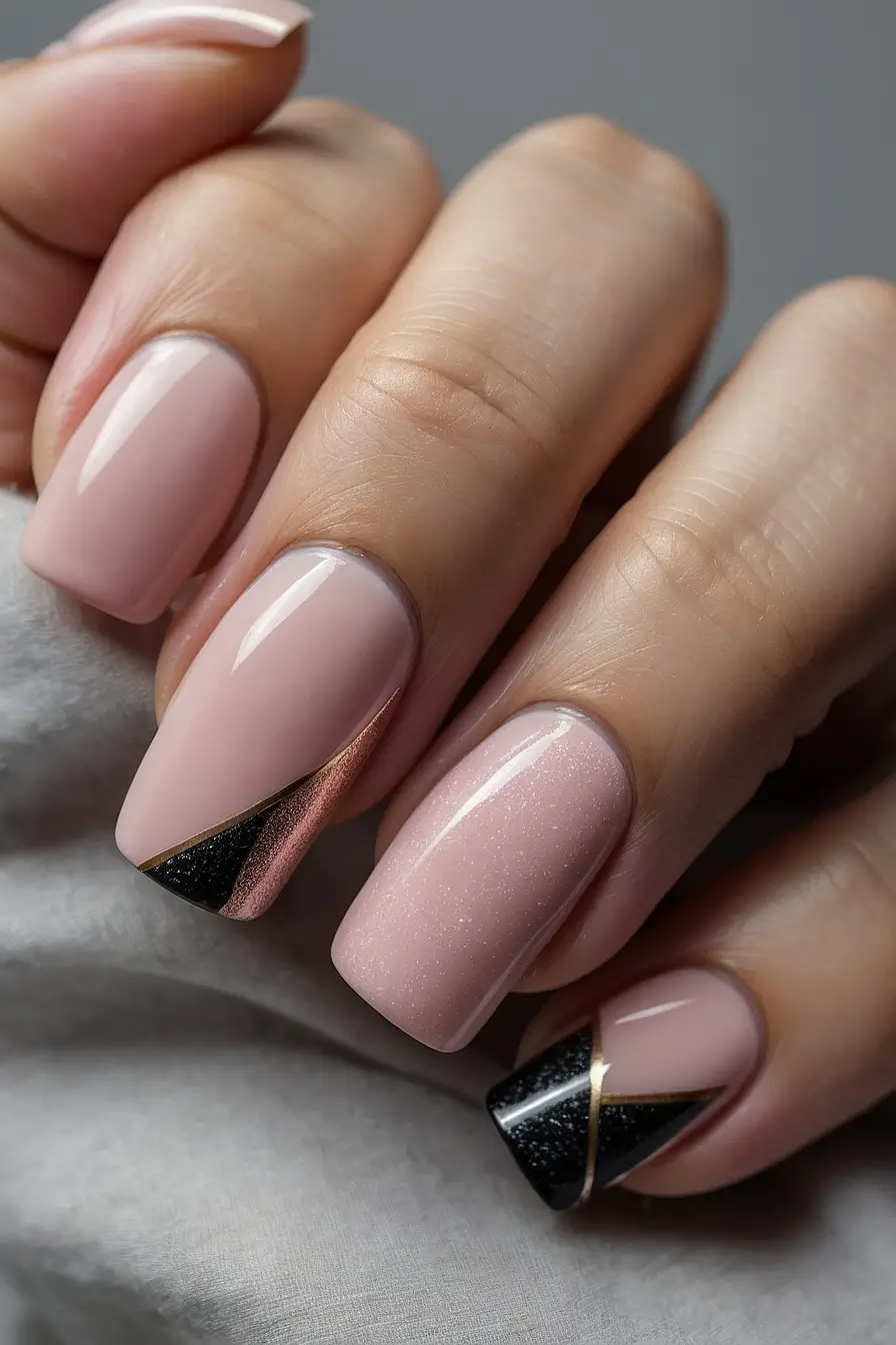 PINK FRENCH TIP NAILS SHORT 4