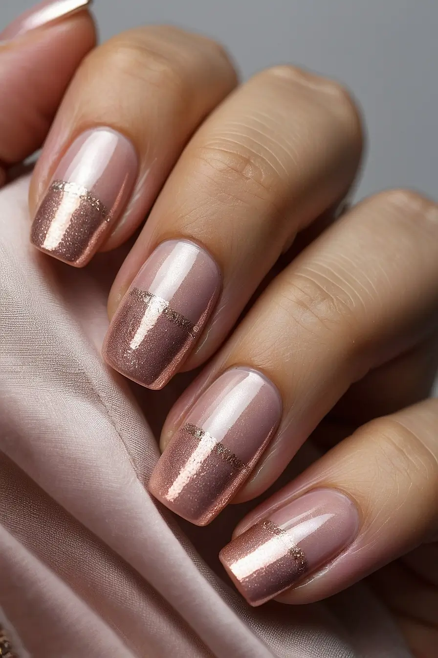 PINK FRENCH TIP NAILS SHORT 6
