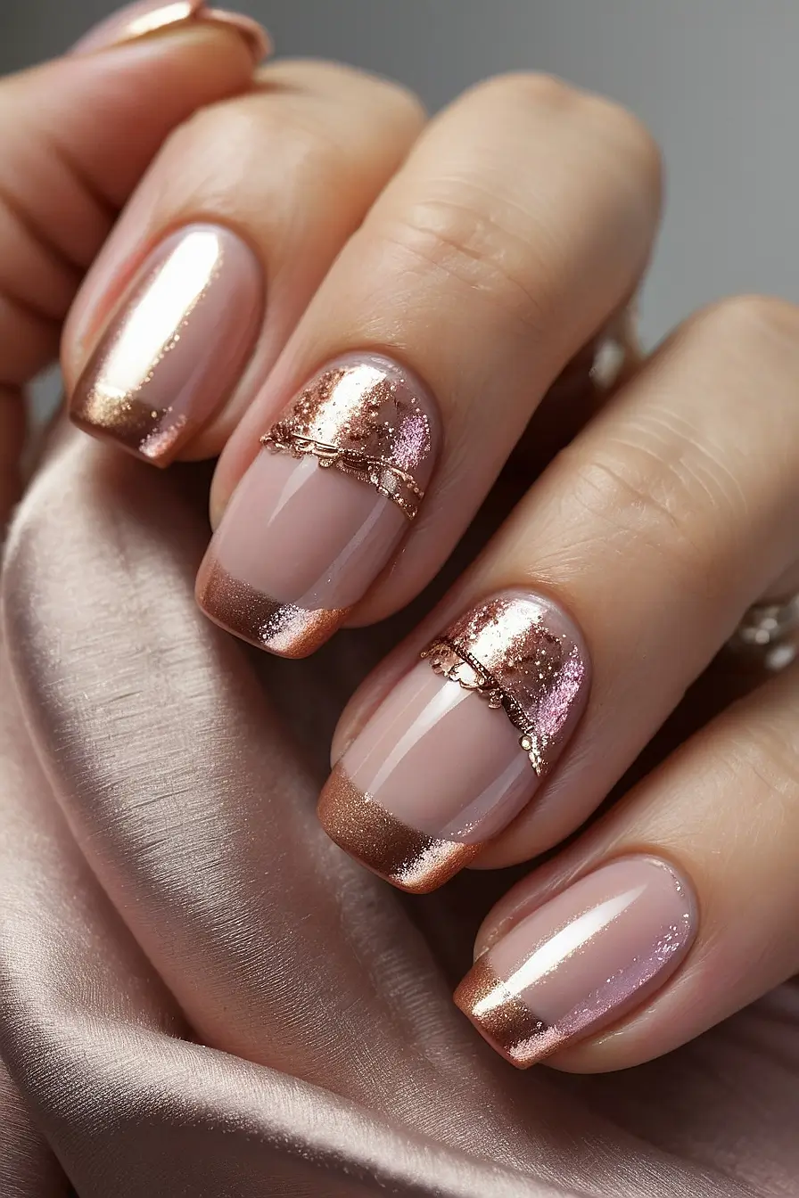 PINK FRENCH TIP NAILS SHORT 7
