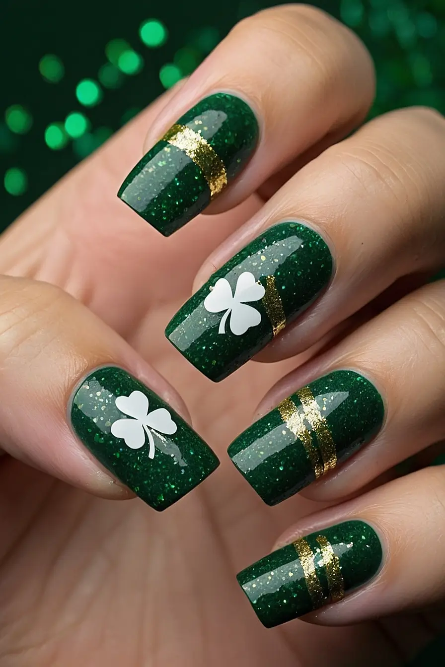 St Patricks Day Nails Acrylic 10