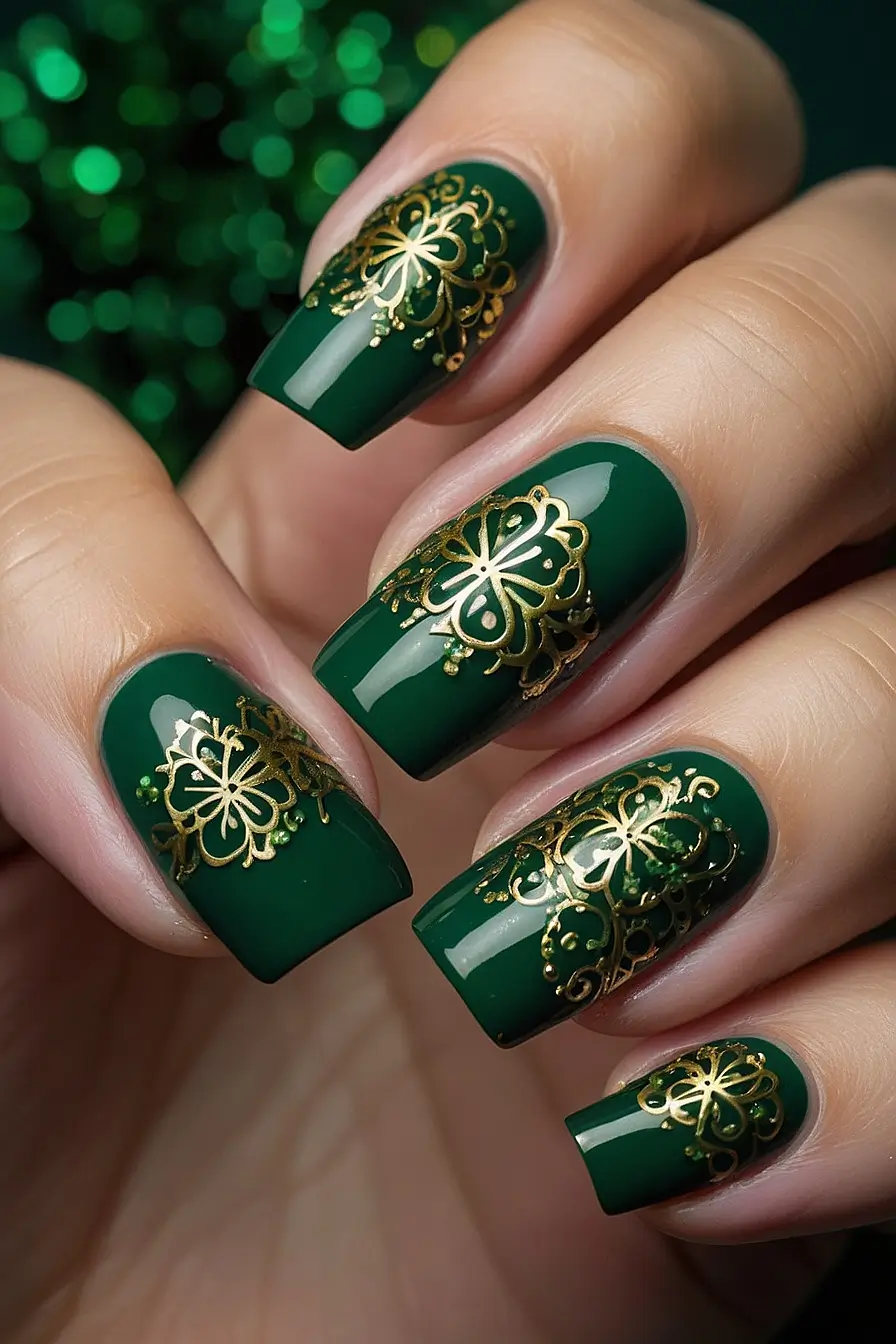 St Patricks Day Nails Acrylic 18