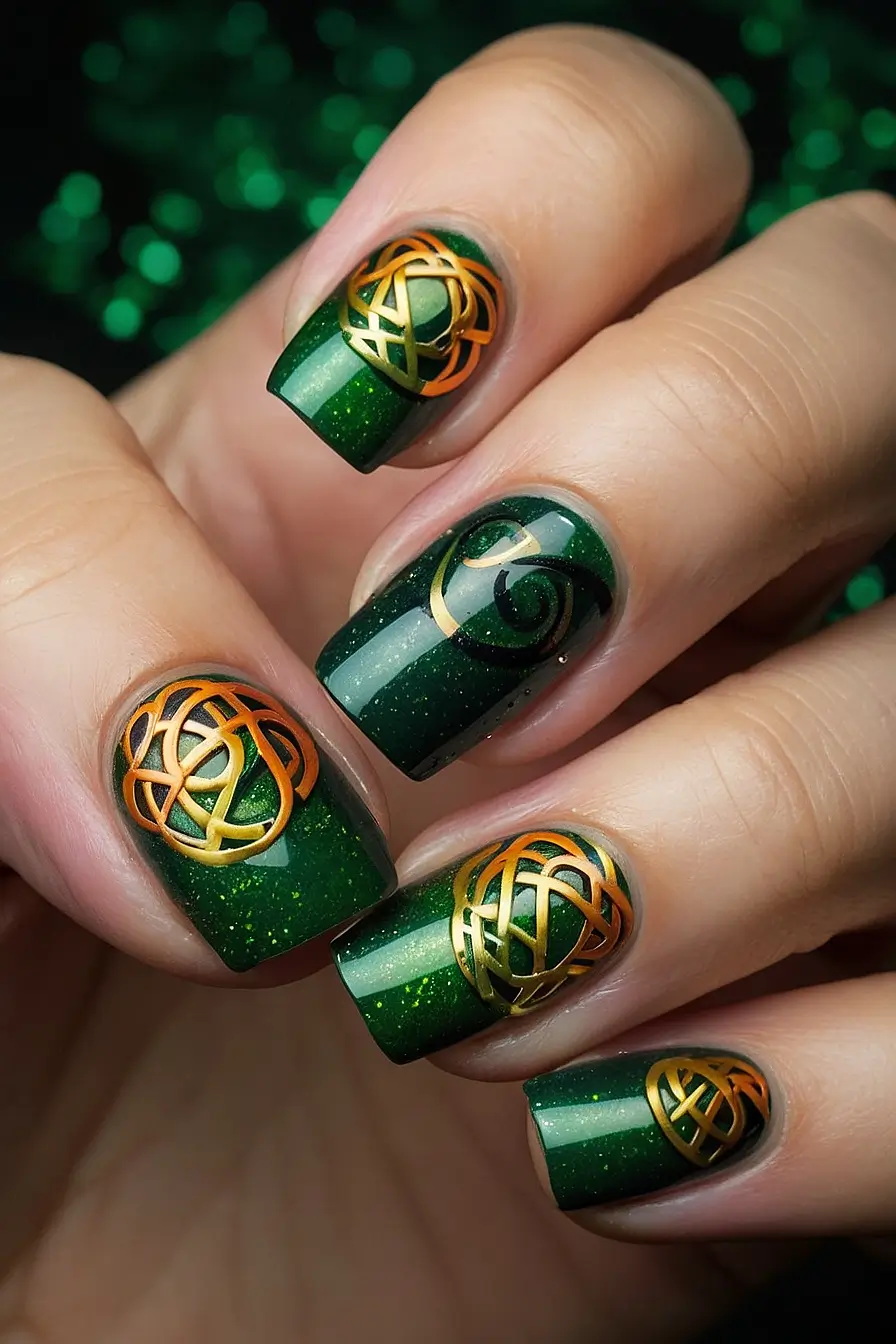 St Patricks Day Nails Acrylic 6
