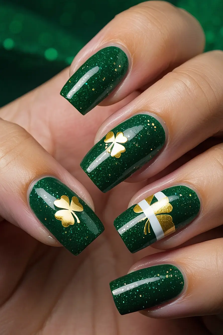 St Patricks Day Nails Acrylic 9