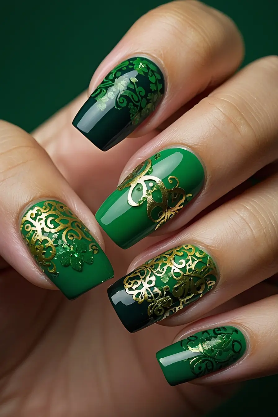 St Patricks Day Nails Design Irish 14