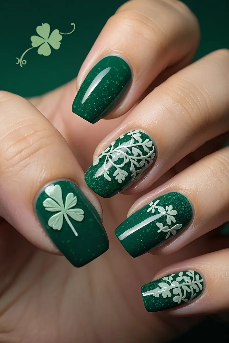 St Patricks Day Nails Dip 9