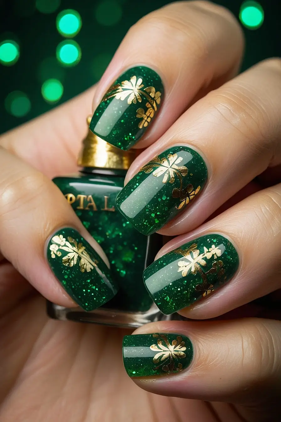 St Patricks Day Nails Gel 2 1