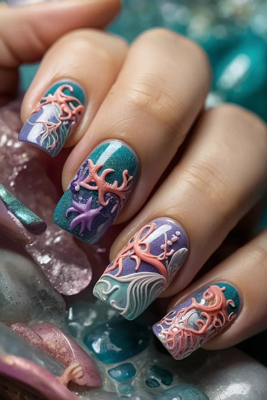 mermaid nails 6