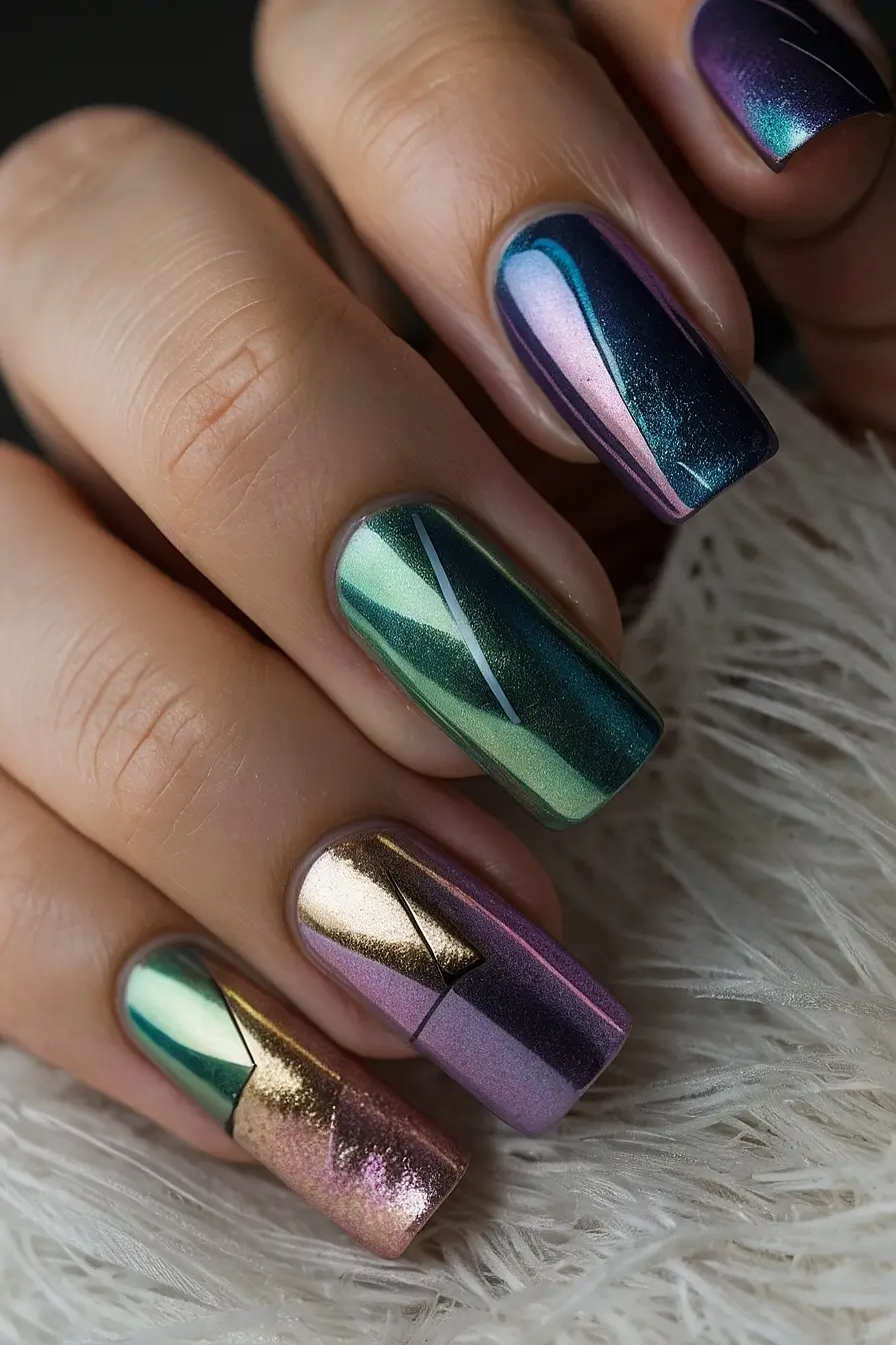 rainbow nails 2