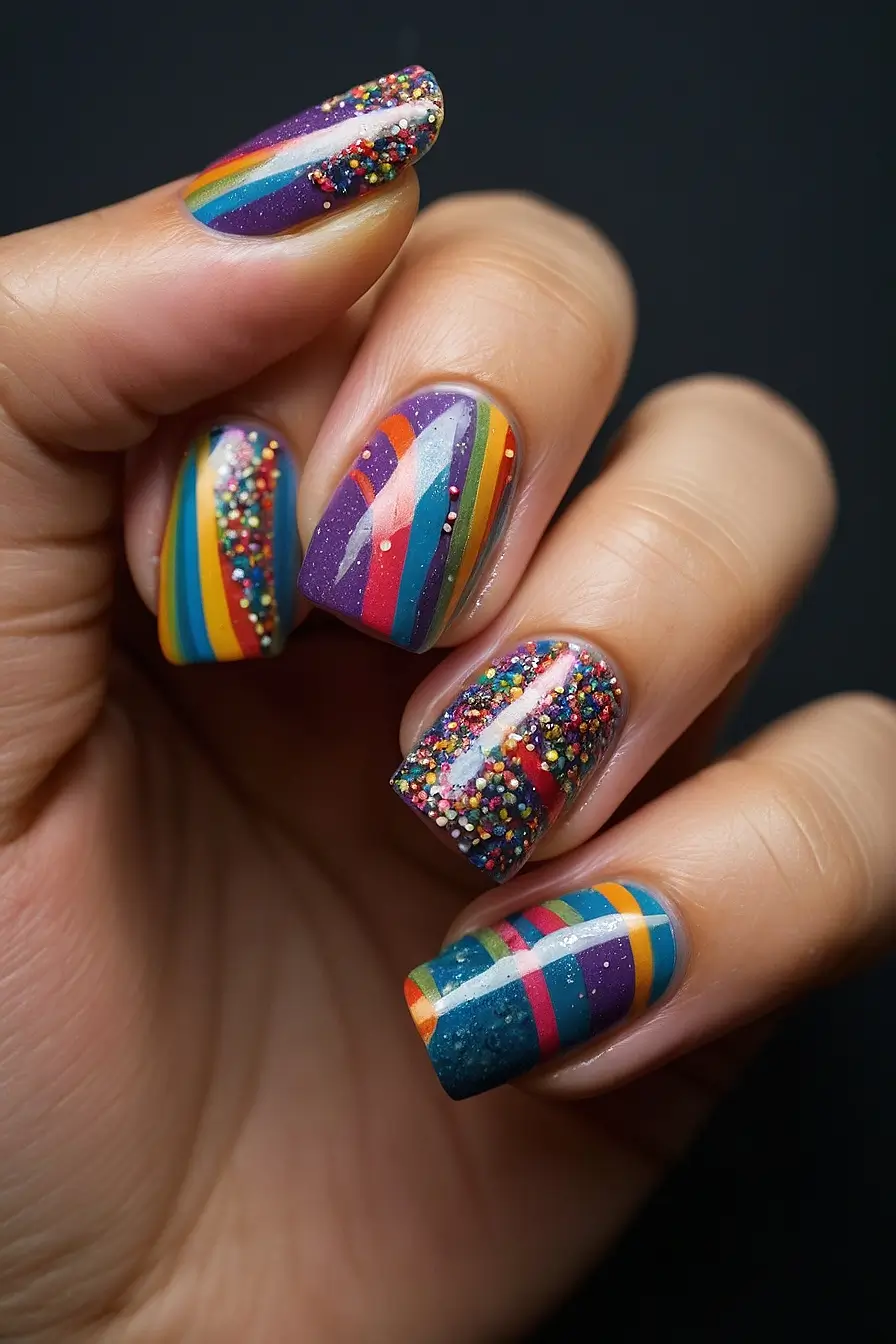 rainbow nails 5