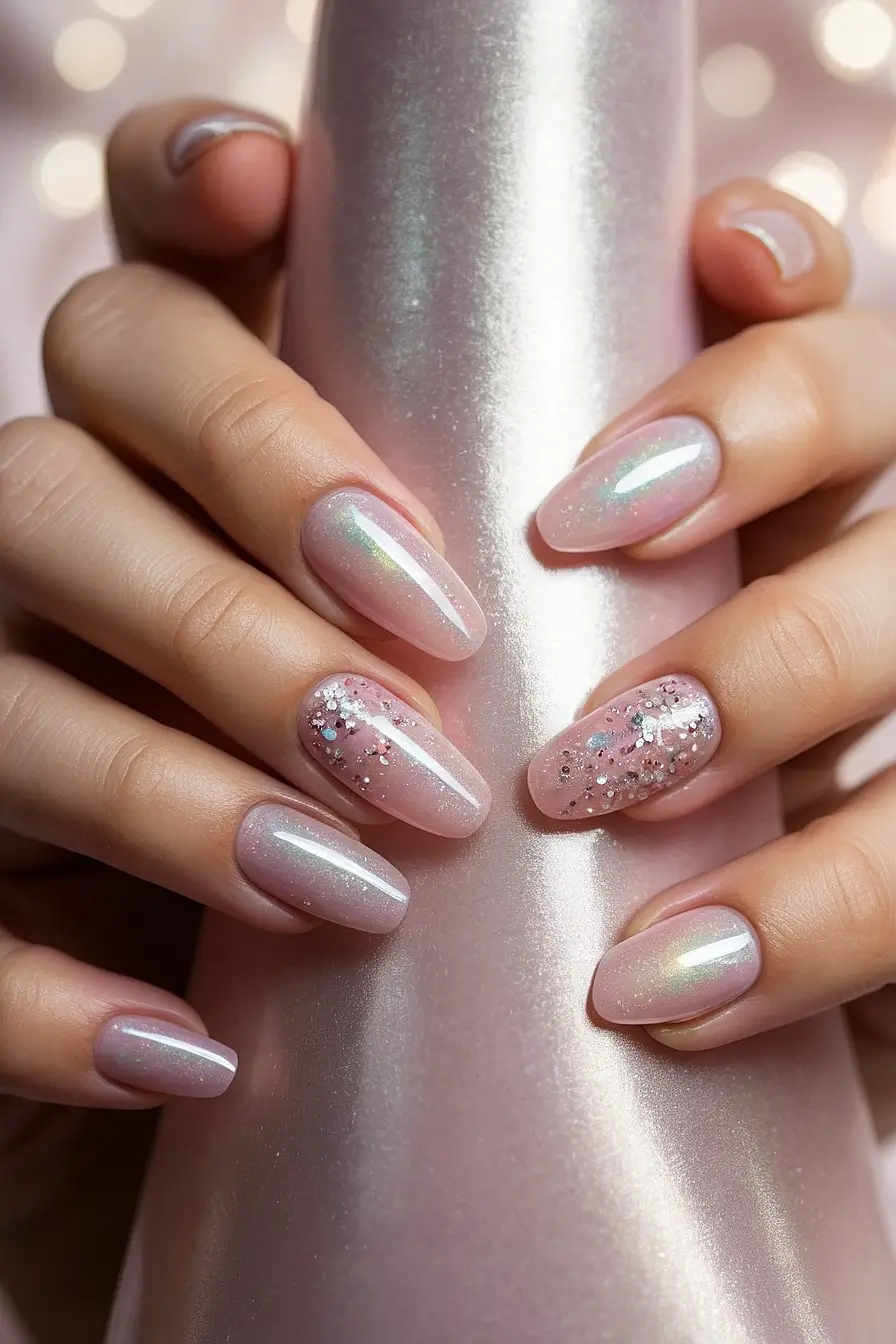 short light pink nails 2