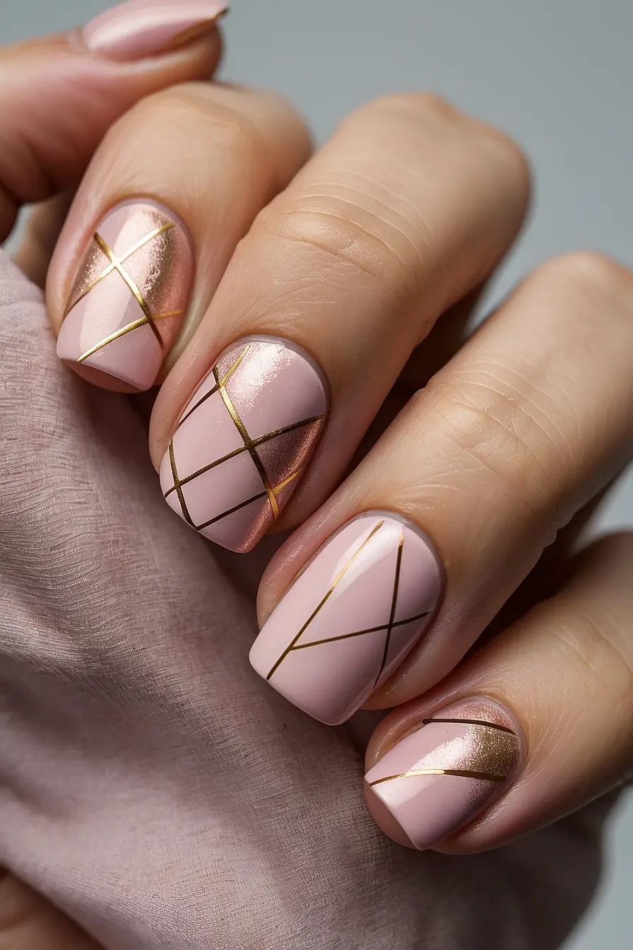 short light pink nails 4