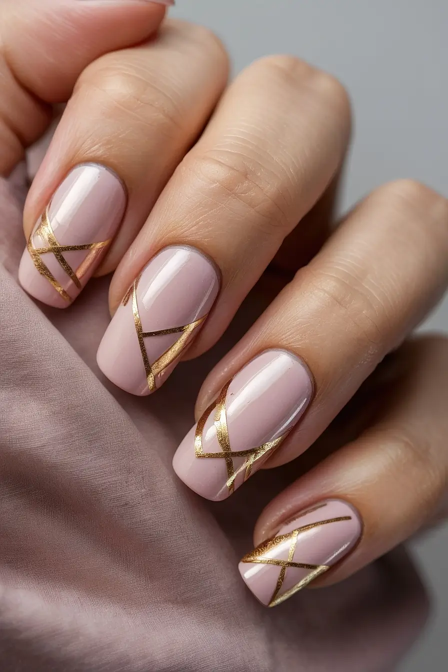 short light pink nails 5