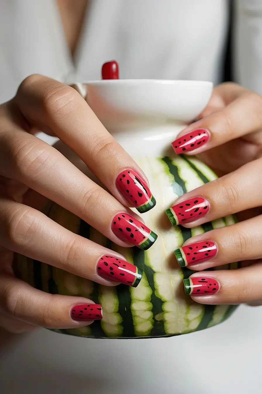 watermelon nails 1