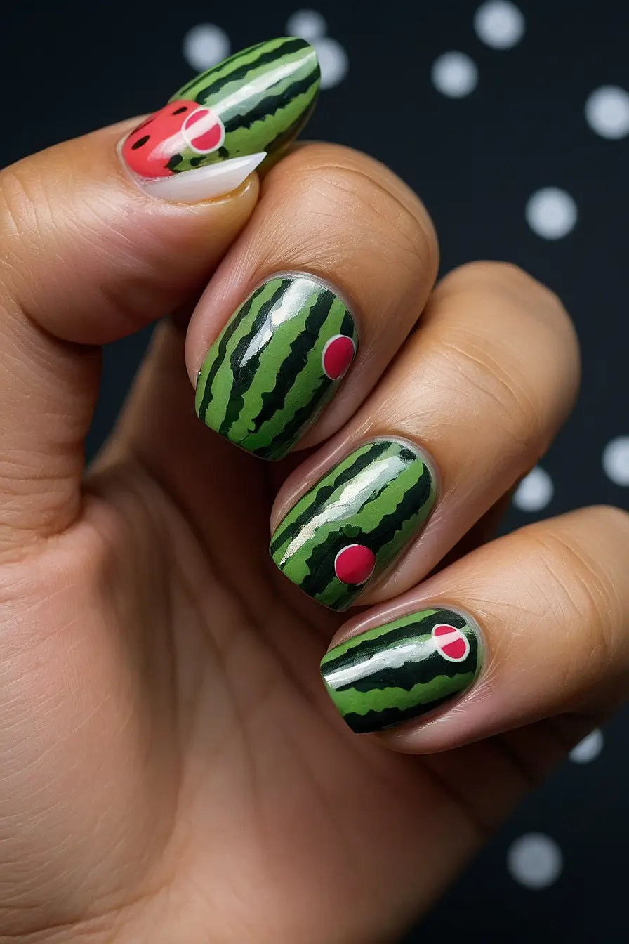 watermelon nails 11