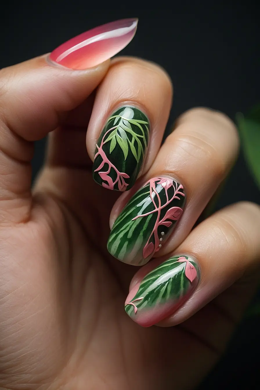 watermelon nails 8